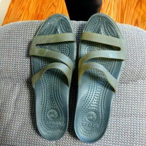 Crocs Sandals Green Size 6
